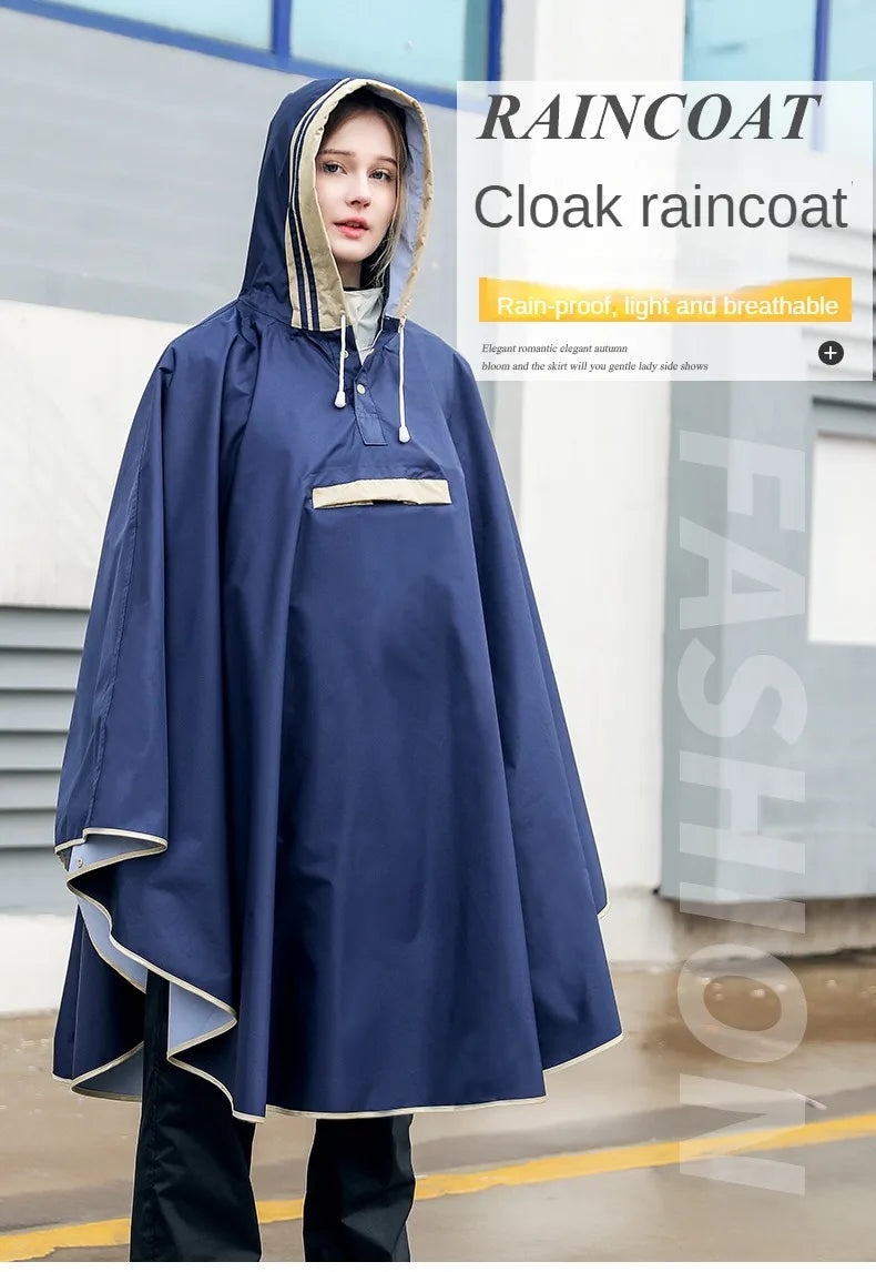 Kids' Cloak-Style Waterproof Poncho Raincoat