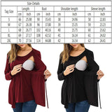 Layered Maternity & Nursing Top with Lace-Up Detail