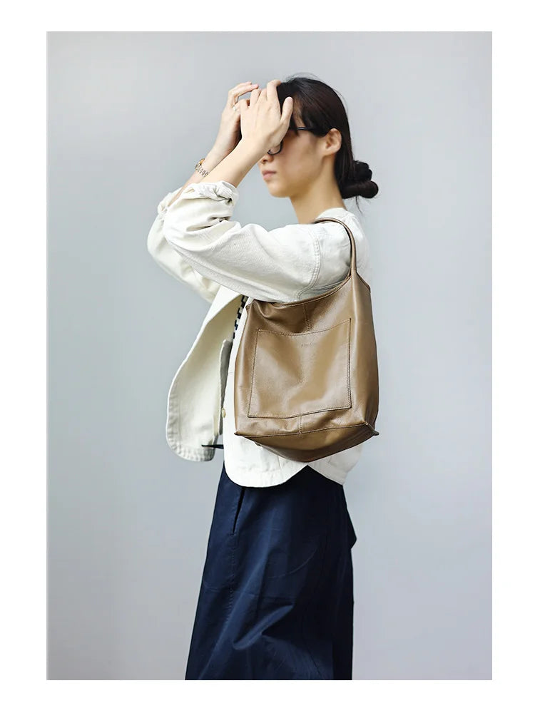 Women Genuine Leather Tote Luxury Light Weight And Comfortable To Use Handbag Colorful Soft Shopping Bags