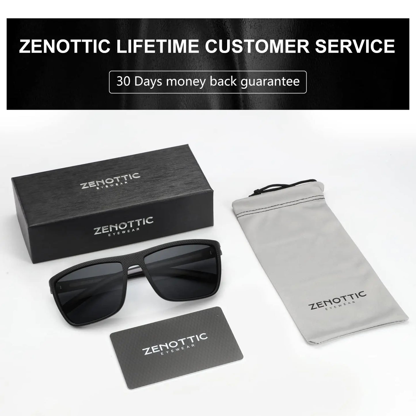 ZENOTTIC Polarized Square Sunglasses for Women & Men