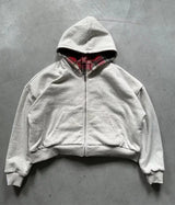 Reversible Plaid Zip-Up Hoodie