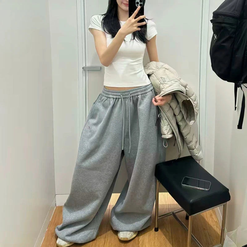 Women's High-Waist Wide-Leg Sweatpants
