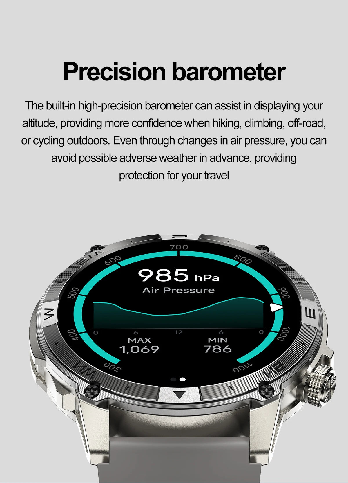 NORTH EDGE GPS Smart Watch – AMOLED, Bluetooth & IP68