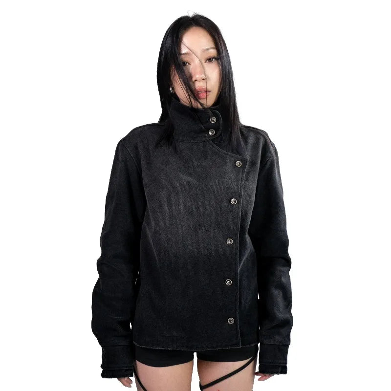 Y2K Vintage Gradient Fencing Jacket – Unisex Streetwear
