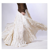 Elegant High-Waist Pleated Maxi Skirt for Women