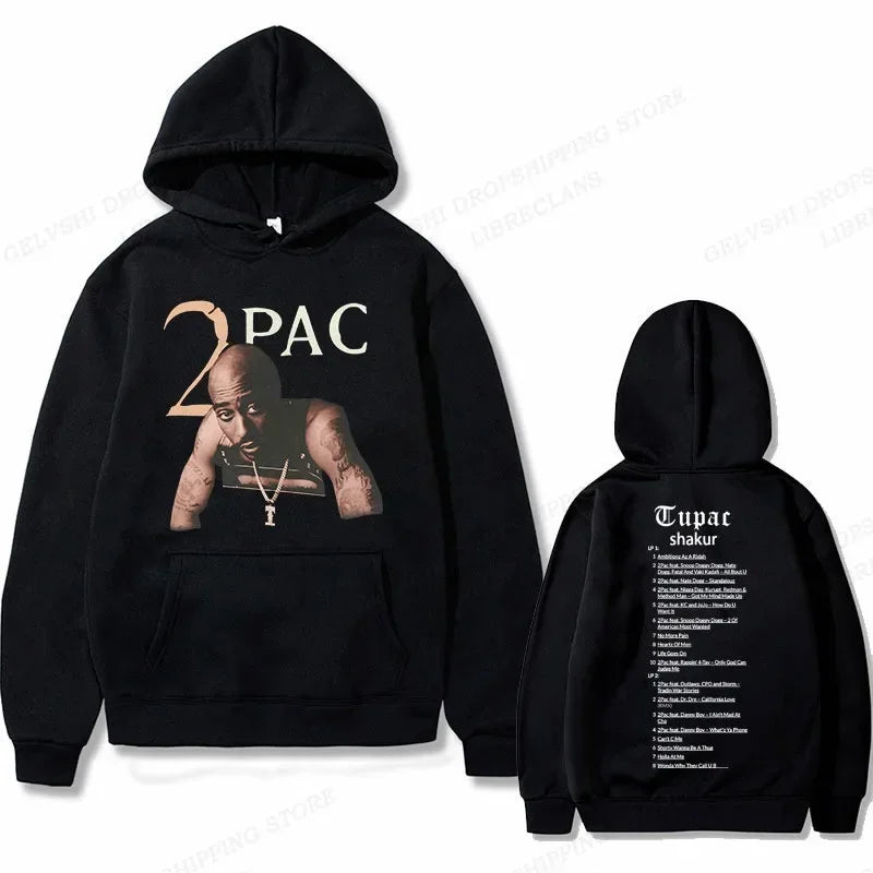 Tupac 2Pac Graphic Fleece Hoodie for Men