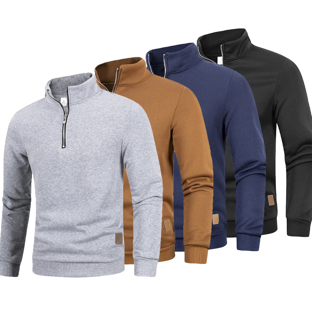 Men’s Quarter-Zip Turtleneck Pullover