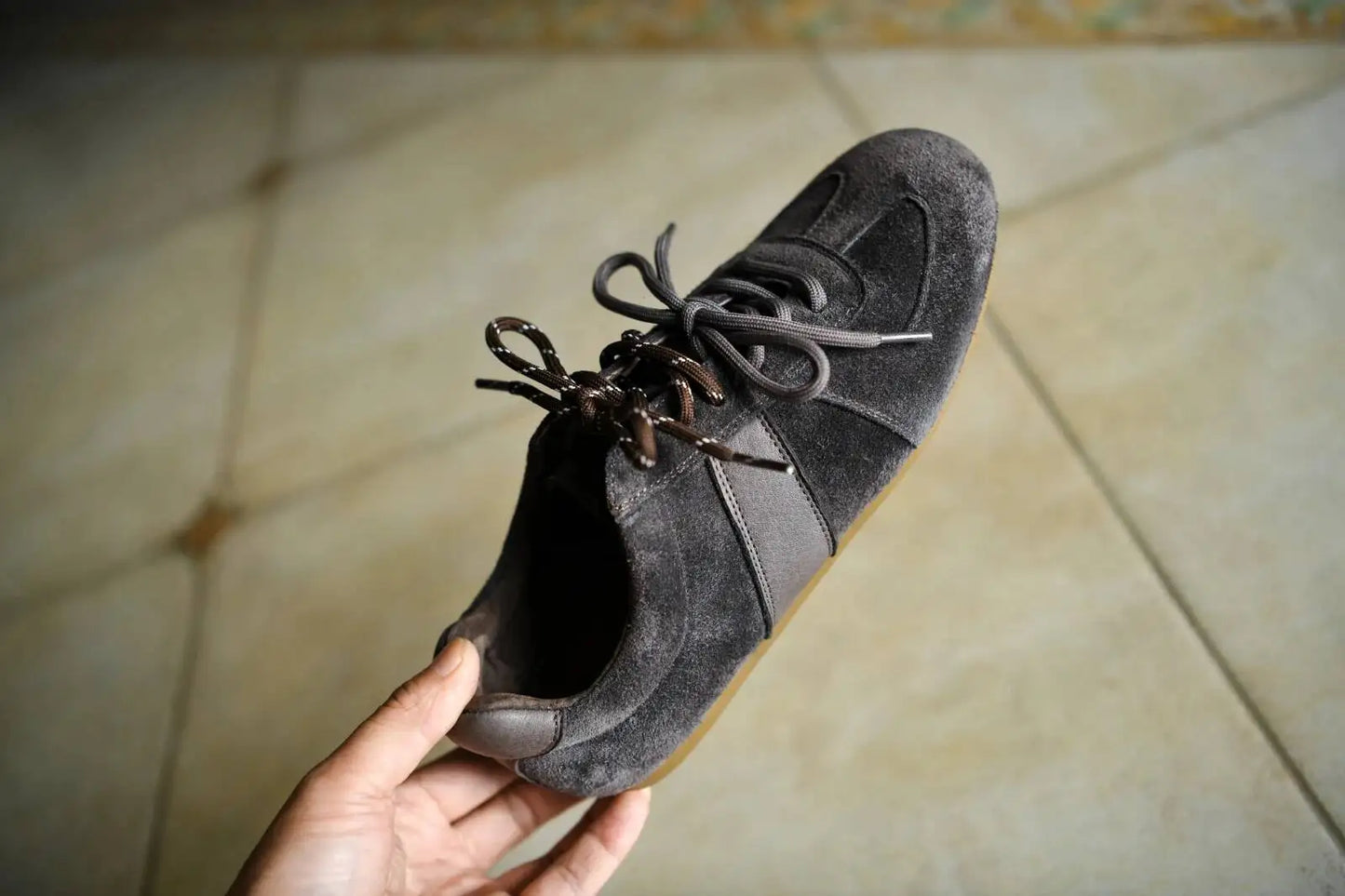 Fashionable Retro Thick Bottom Sports Shoes Women's Increased Height Dequn Shoes Comfortable Genuine Leather Rubber Outsole