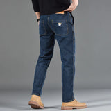 Men’s Fashion Print Straight-Cut Jeans