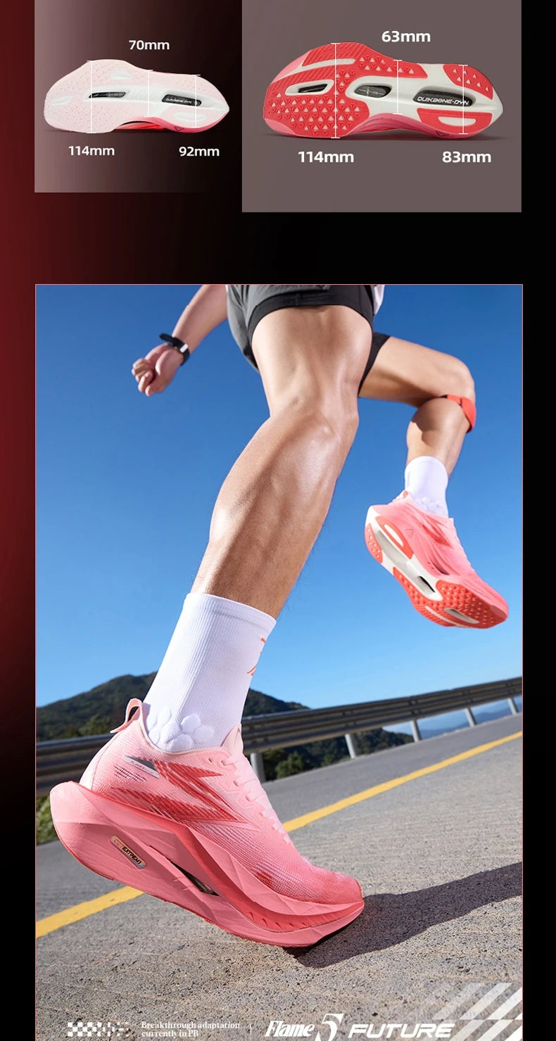 361 Degrees Flame 5 Future Running Shoes New Marathon Carbon Breathable Energy Return Durable Cushion Stable Sneakers 672612207
