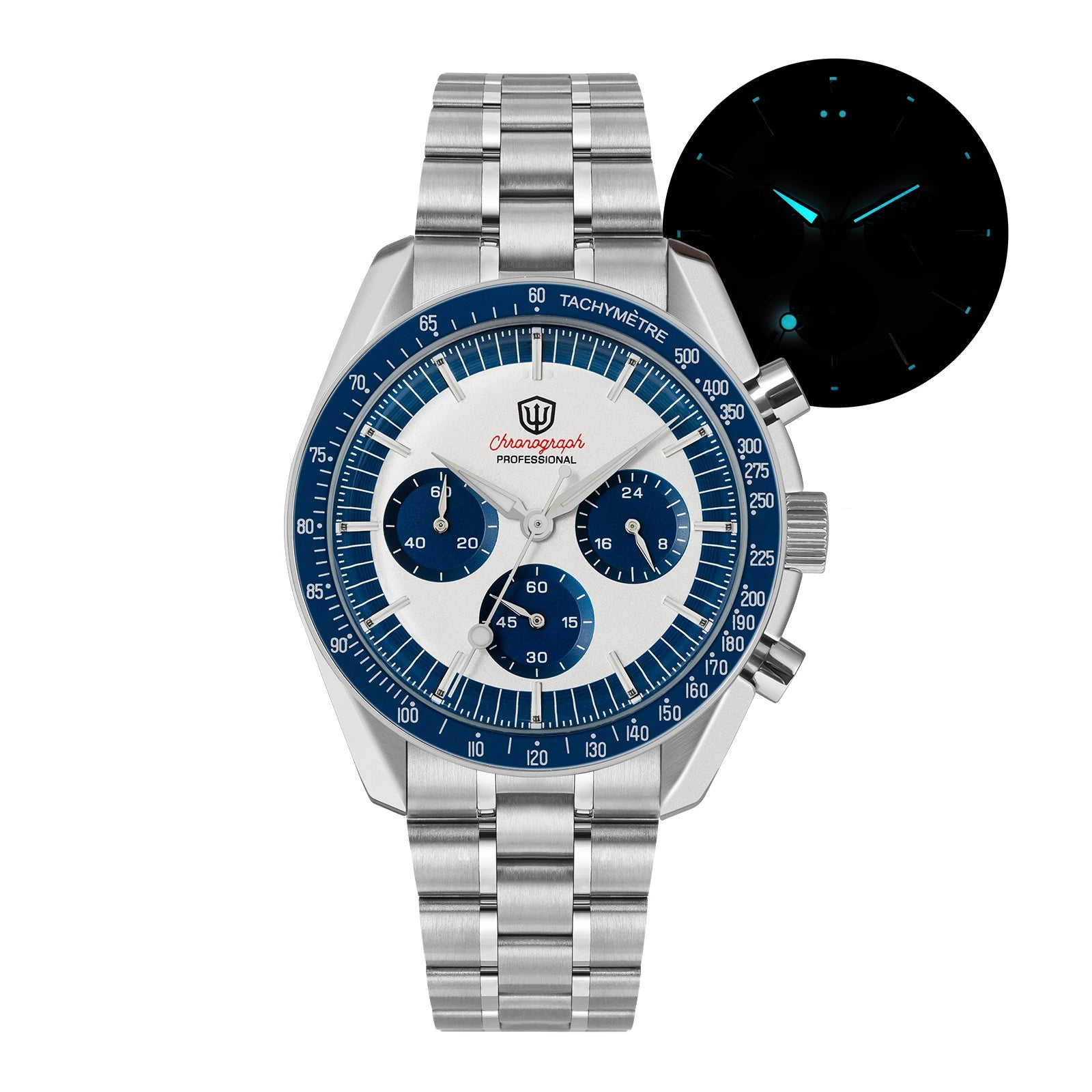 Watchdives WD1863 New Multifunctional Quartz Watch Black VK63 Sports Chronograph Watch Bubble Sapphire Waterproof 100 Wristwatch