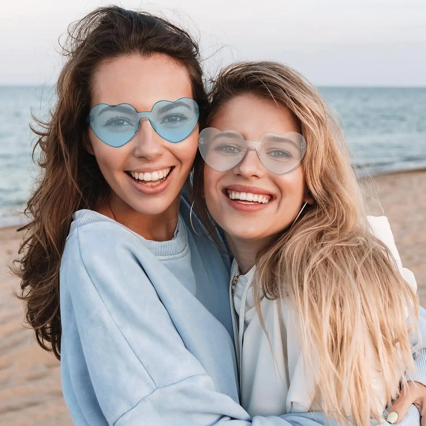 Women's Heart Sunglasses Wholesale 12-100PCS Wedding Bachelorette Bridesmaid Beach Party Multi-Color Photo Props Gifts