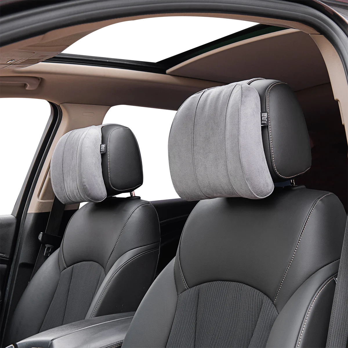 Forbell Car Headrest Pillow Suede Fabric Car Neck Pillow Car Seat Pillow Rest Headrest Memory Foam Headrest Car Accessories