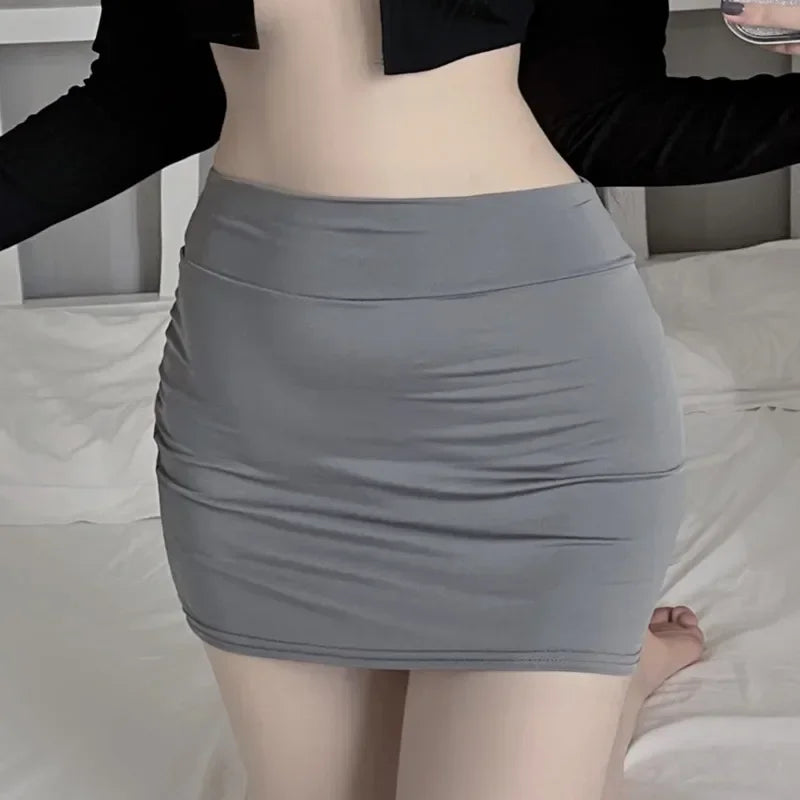 Women's Stretch Knit Pencil Mini Skirt