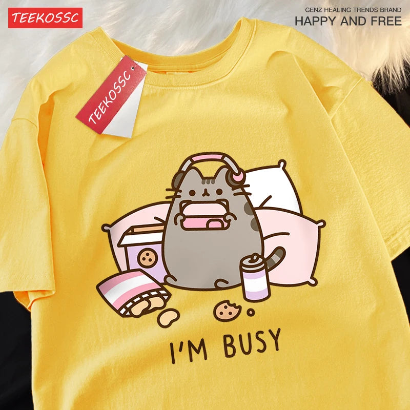 "Sorry I’M Busy" Gamer Cat T-Shirt