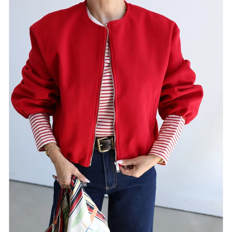 Women’s Cropped Bomber Jacket