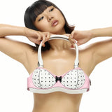 Polka Dot Bra Y2k Bags for Women Unique Novelty Cute Pink Bikini Handbag with Bow Harajuku Streetwear Funny Party Shoulder Bag