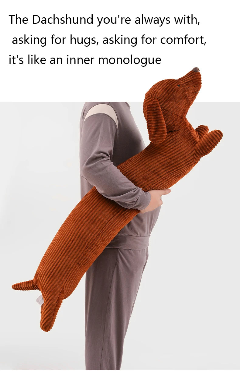 Dachshund Dog Plush Hug Pillow Soft Durable Stuffed Throw Cushion Animals Pillow for Sofa Home Decoration Gifts for Kids(47in)