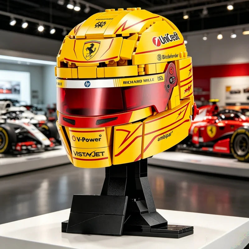 Building Blocks Set Lewis Hamilton Helmet DIY Assembling Model 2026 New Ornament Toys for Adults Birthday Festival Gifts
