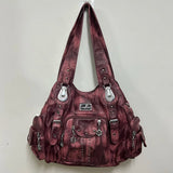 Vintage Women Bag Large Handbags Satchel Top-handle PU Shoulder Bag Vintage Dumpling Pack Multi-pockets Shoulder Bags Purse