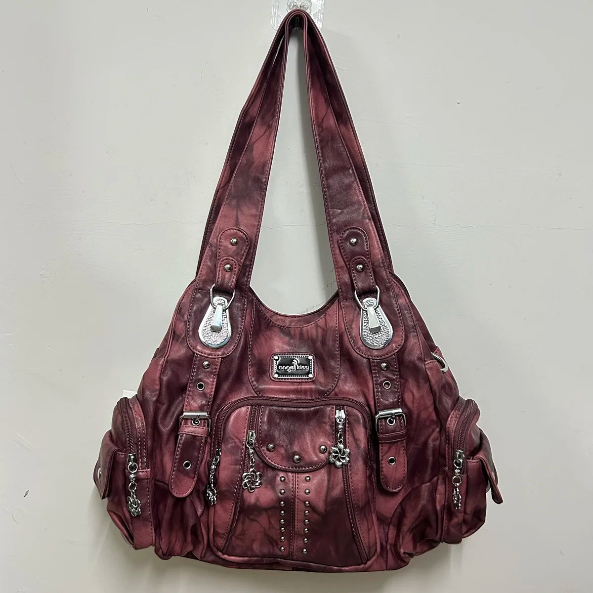Vintage Women Bag Large Handbags Satchel Top-handle PU Shoulder Bag Vintage Dumpling Pack Multi-pockets Shoulder Bags Purse
