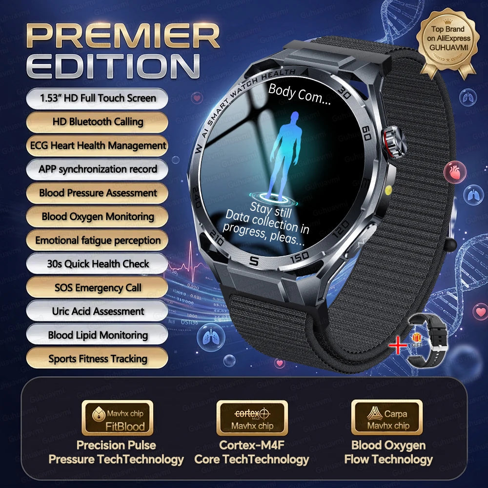 AI ECG Smart Watch | Nursing-Grade Health Monitor 2026