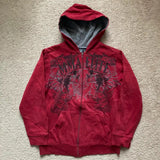 Y2K Gothic Oversized Zip-Up Hoodie