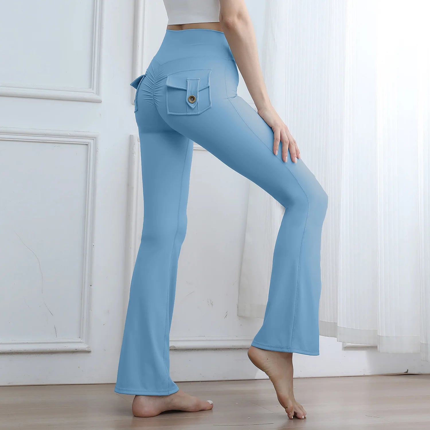 High-Waist Seamless Flare Yoga Pants