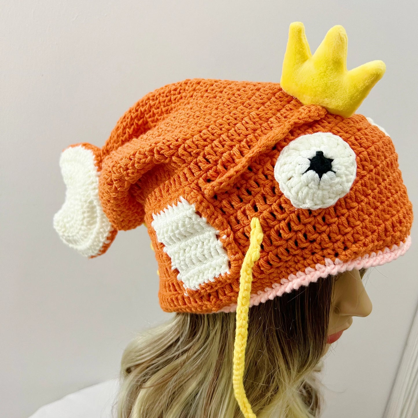 Handmade Crochet Fish Head Beanie – Unisex Knit Hat