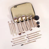 MAANGE Pro Makeup Brush Kit 20pcs Brushes with Storage Bag Dual End Foundation Powder Blush Eyeshadow Brush Beauty Blending Kit