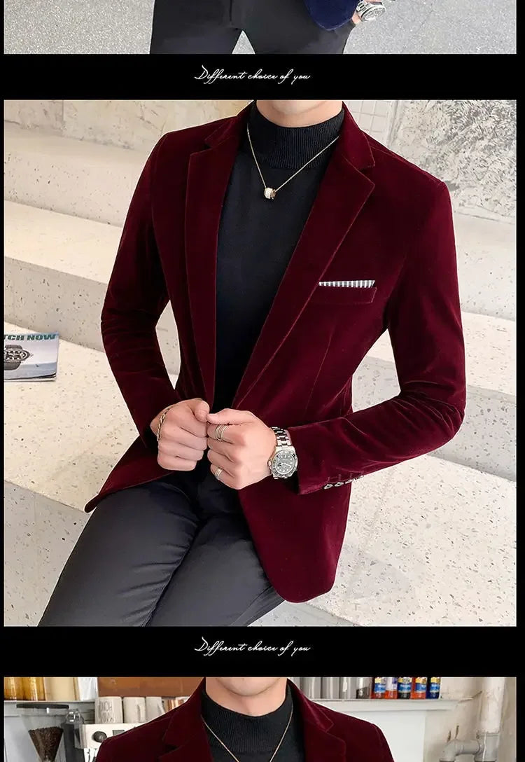 Men’s Slim-Fit Corduroy Blazer
