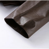 Chic Stand Collar Leather Jacket