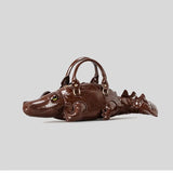 New Trendy Crocodile Shape Handbag for Women, Europe and America Fashion Tote Designer Female Casual Shoulder Crossbody Bag Ins