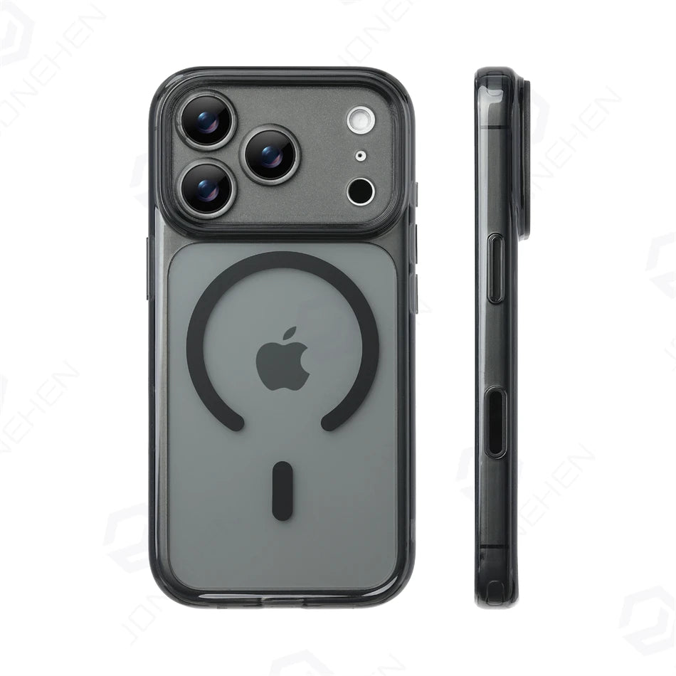 Magnetic Clear iPhone Case with Camera Button