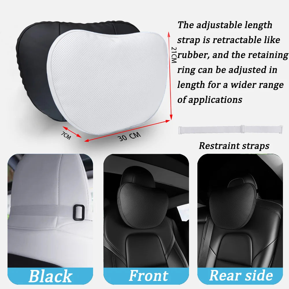 Tesla Model 3/Y Juniper Nappa Leather Car Seat Neck Pillow