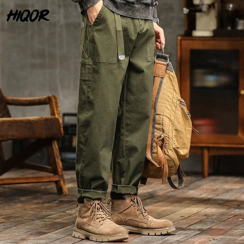 HIQOR Men's Relaxed Cargo Pants – Vintage Safari Style