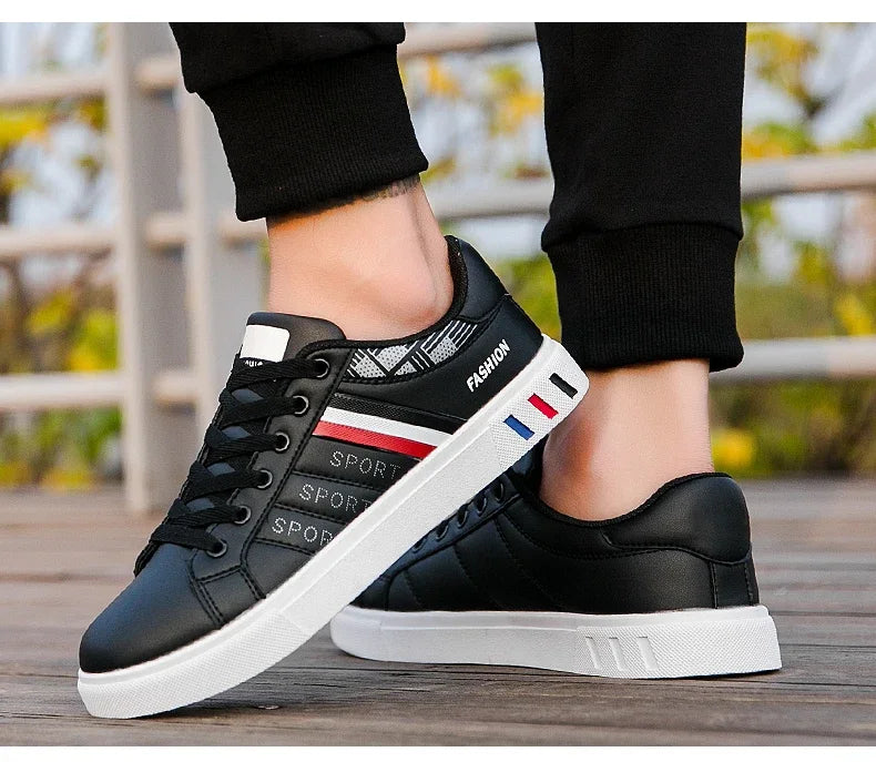2026 Mens Casual Sneakers New Fashion Lace-up White Shoes Student Comfort Sports Plus Size Vulcanized Shoes Zapatillas De Hombre