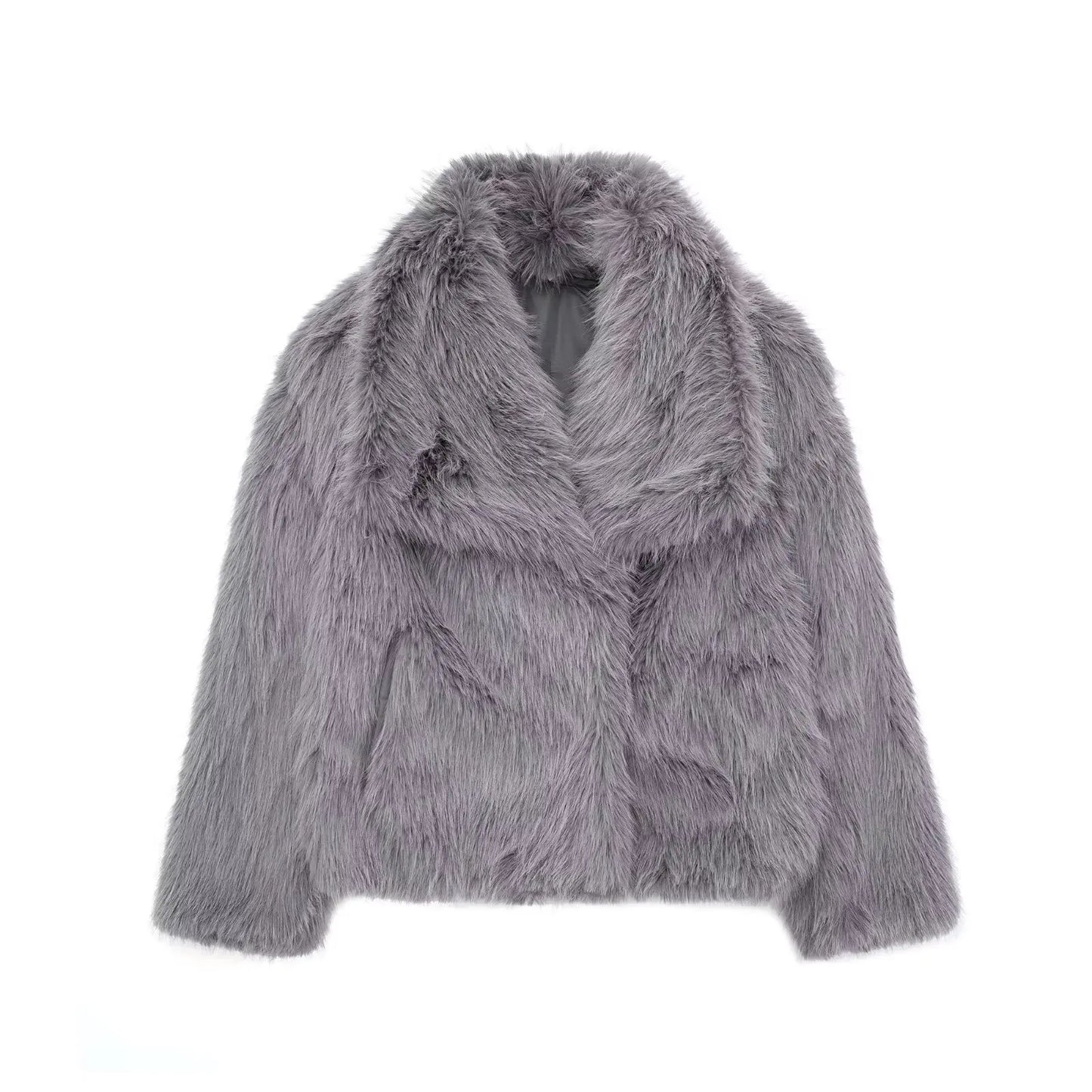 Chic Faux Fur Cropped Jacket