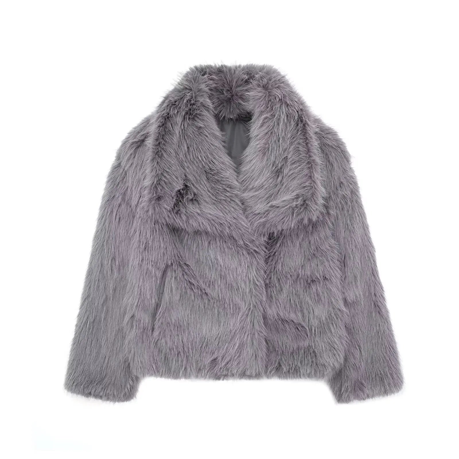Chic Faux Fur Cropped Jacket