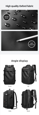 Vacuum Compression Travel Backpack – 17" Laptop & Adventure Ready