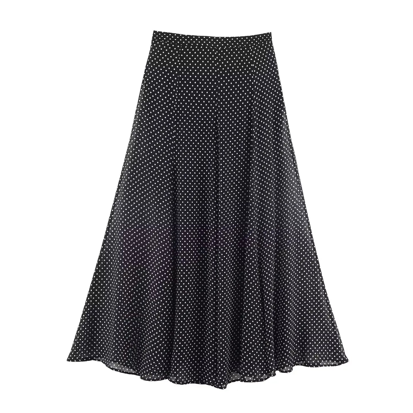 Polka Dot Printed Midi Skirts Two Piece Sets for Women 2025 Summer Chic Bow Tied Blouse Top Suits Woman 2 Piece Outfits