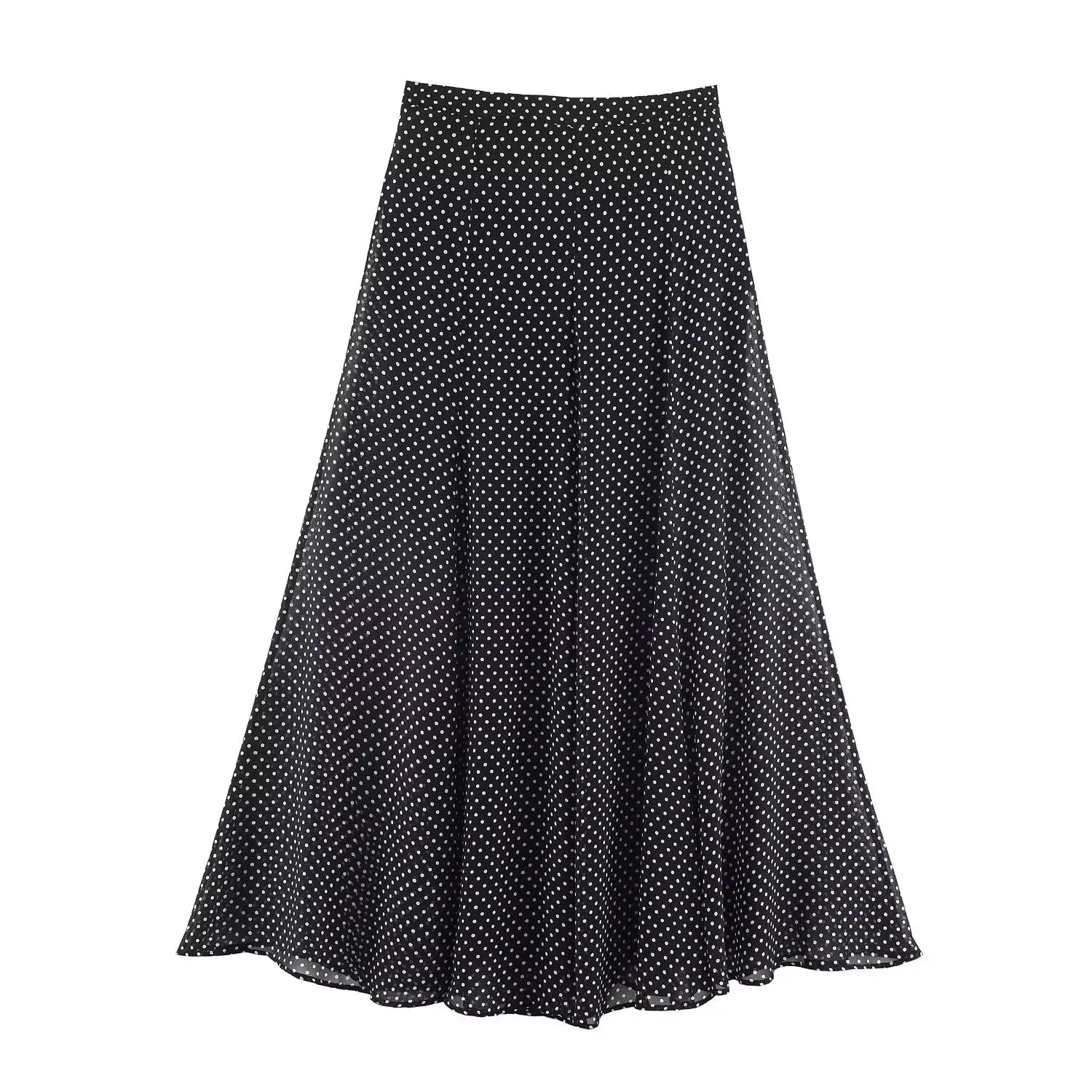 Polka Dot Printed Midi Skirts Two Piece Sets for Women 2025 Summer Chic Bow Tied Blouse Top Suits Woman 2 Piece Outfits