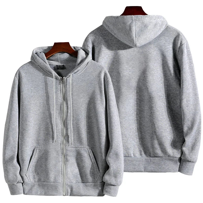 2025 New Fashion Zipper Hoodies Women/Men Fashion Long Sleeve Hooded Sweatshirt Casual Autumn Winter Sportwear Solid Clothes