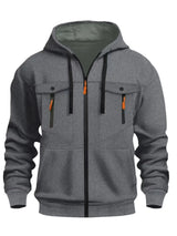 2026 Men's Casual Zipper Hoodie Fashionable Street Style Comfortable Loose Version Autumn/Winter Warm Hoodie Men's Clothing