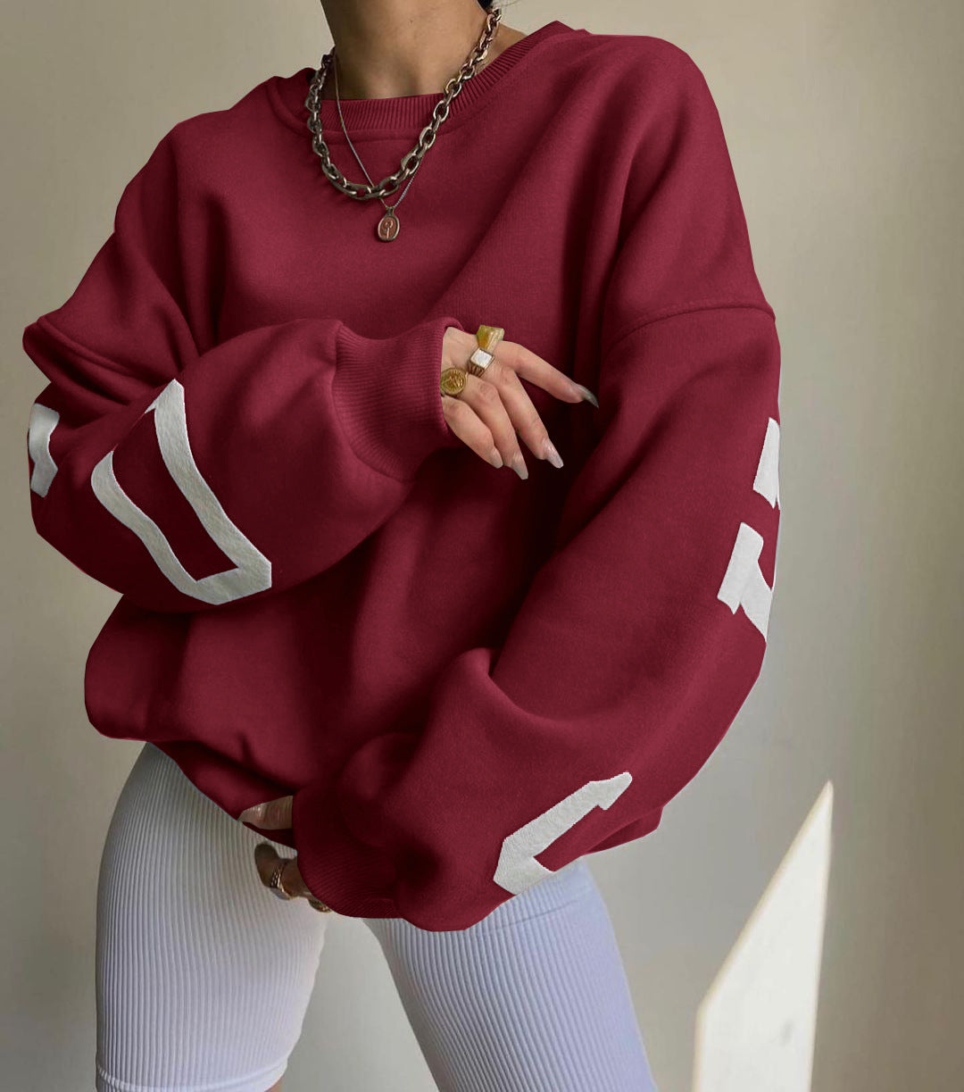 Women's Y2K Letter Print Relaxed Sweatshirt