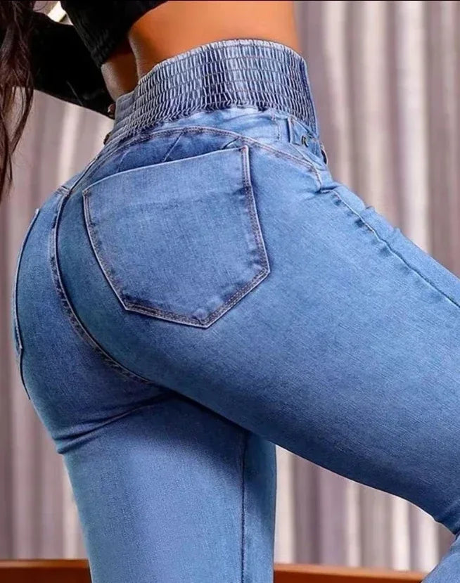 Women's High Waist Slim Boyfriend Jeans