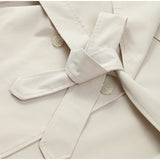 Elegant Lapel Lace-Up Overcoat