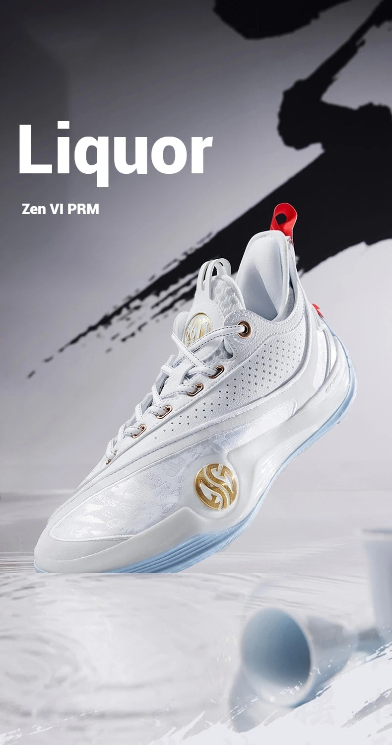361 Degrees ZEN VI PRM Men's Basketball Sports Shoes Middle-Top Combat Wear-Resistant Non-Slip Support Sneakers Male 672431102