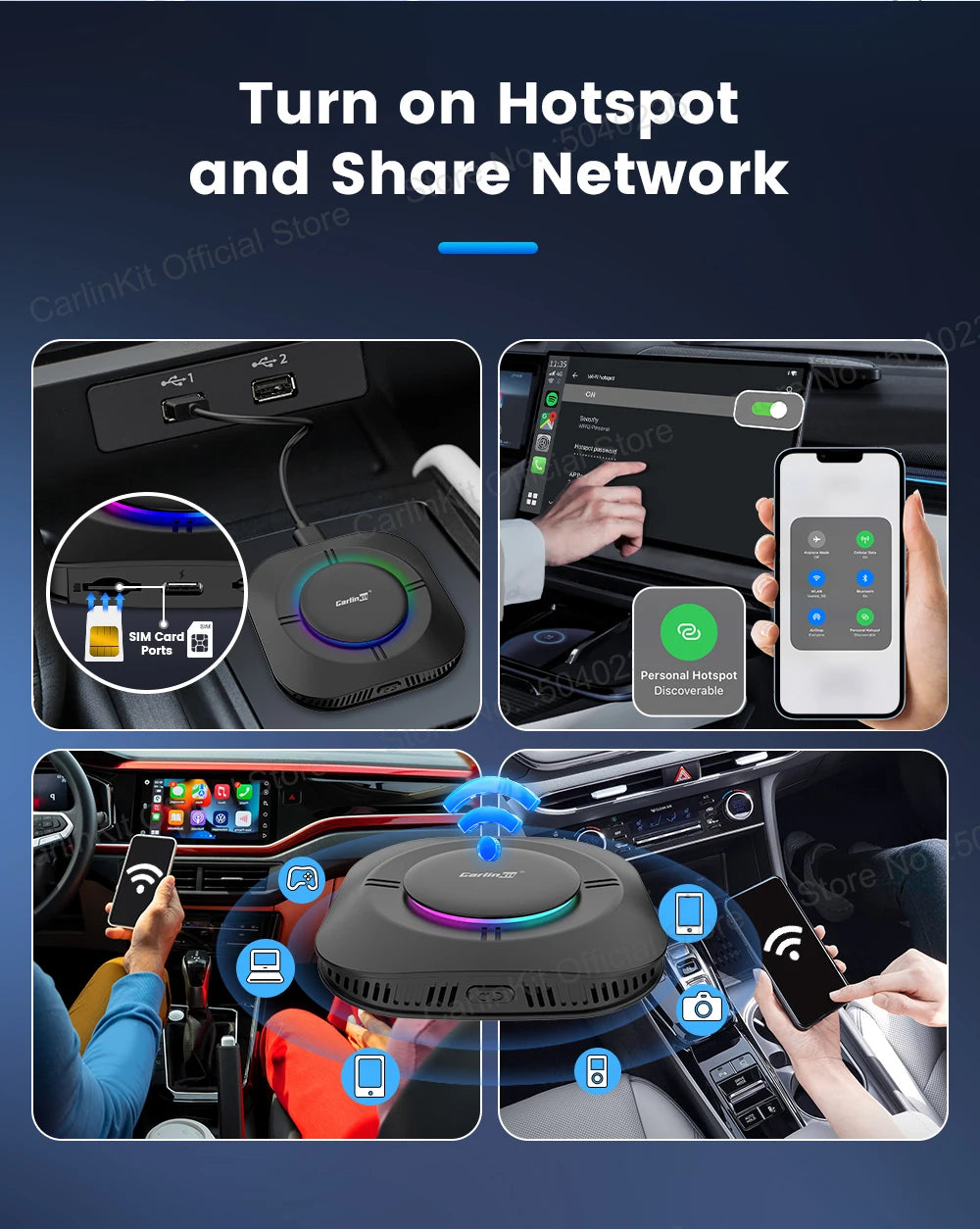 Carlinkit Android 13 AI Box – Wireless CarPlay & Android Auto