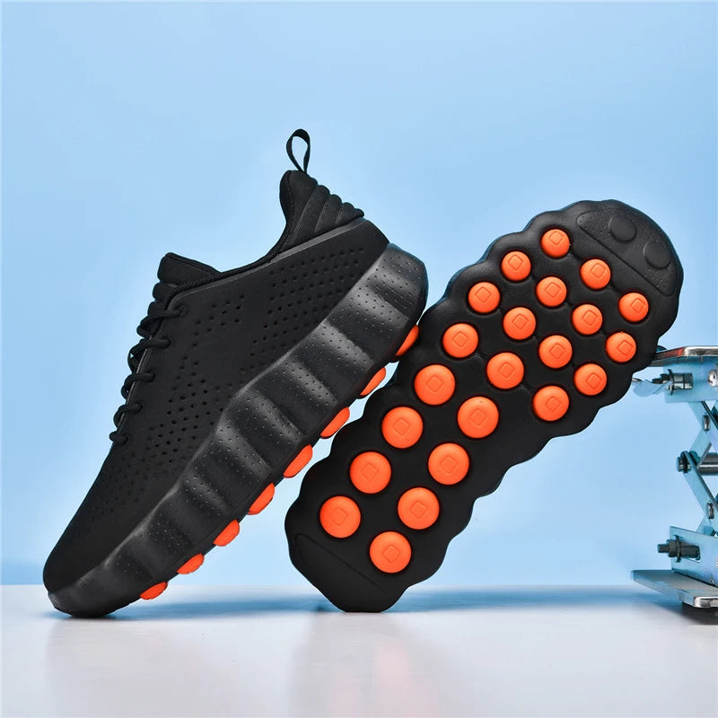ClaWave Unisex Massage Cushioning Running Sneakers — Breathable Knit, Non-Slip